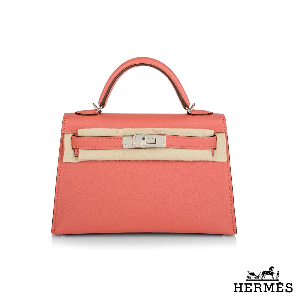 Hermés Kelly II Sellier 20cm Epsom Jaipur Rose PHW | Rich Diamonds